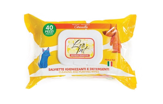 Picture of Leopet Cleansing Citronella Wipes for Dogs & Cats